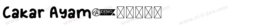 Cakar Ayam字体转换